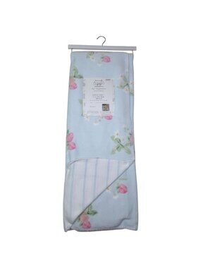 The Farmhouse By Rachel Ashwell Super Soft Reversible Throw 50"X70" Blue Floral